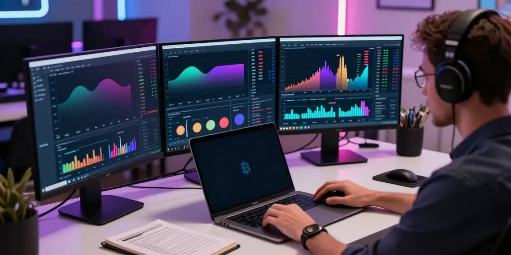 Durov2 Hold verification in a dynamic cryptocurrency trading environment, showcasing digital wallets and live price charts.