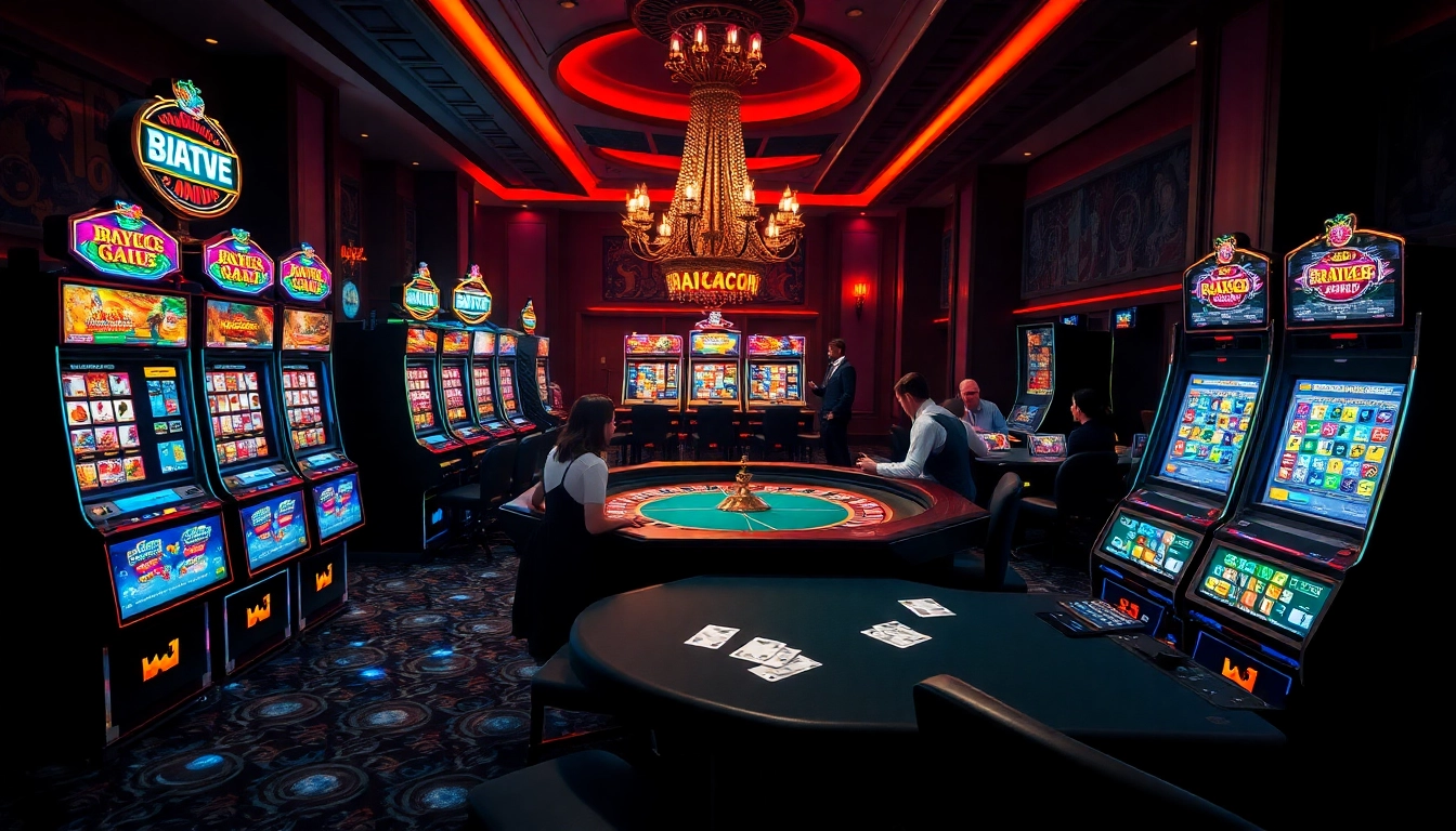 RAJAGACOR slot gaming scene showcasing excitement at a luxurious casino.