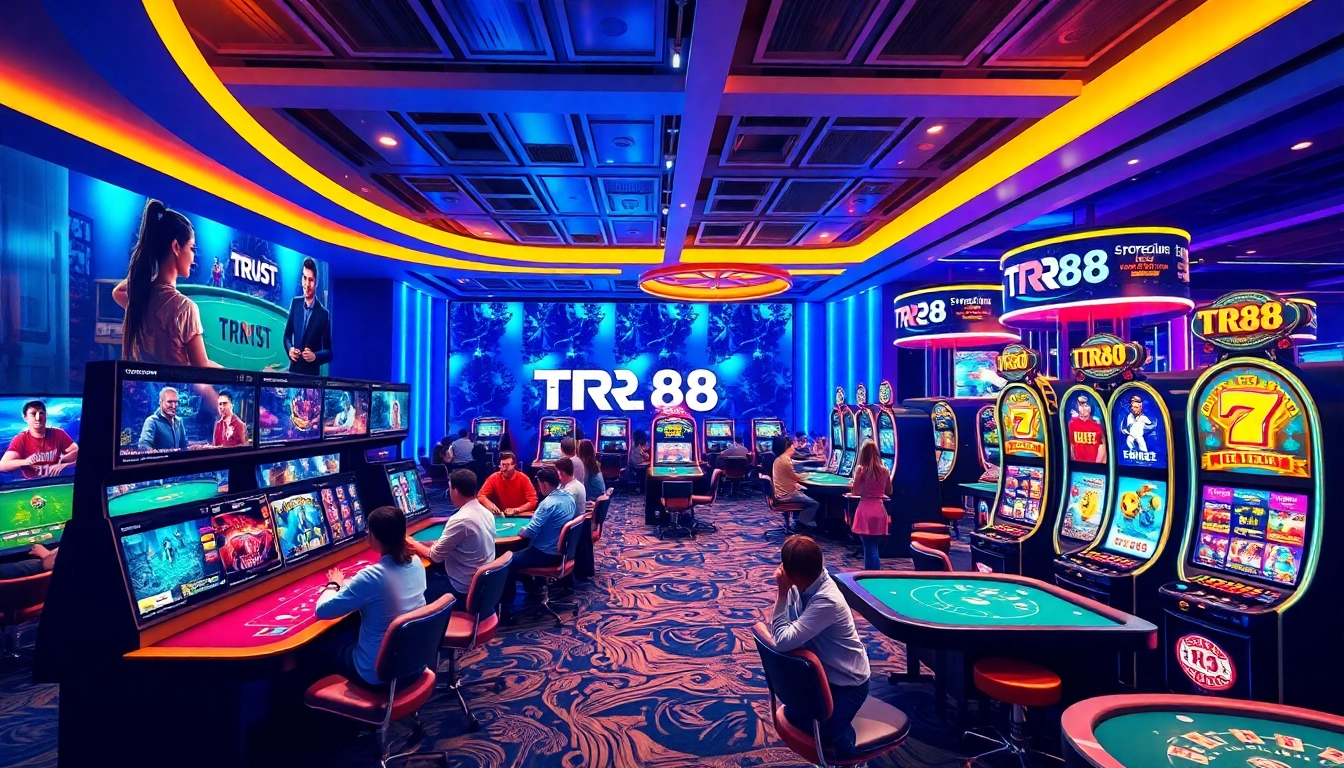 Experience the dynamic online gaming world of TR88 with vibrant graphics and a diverse range of games.