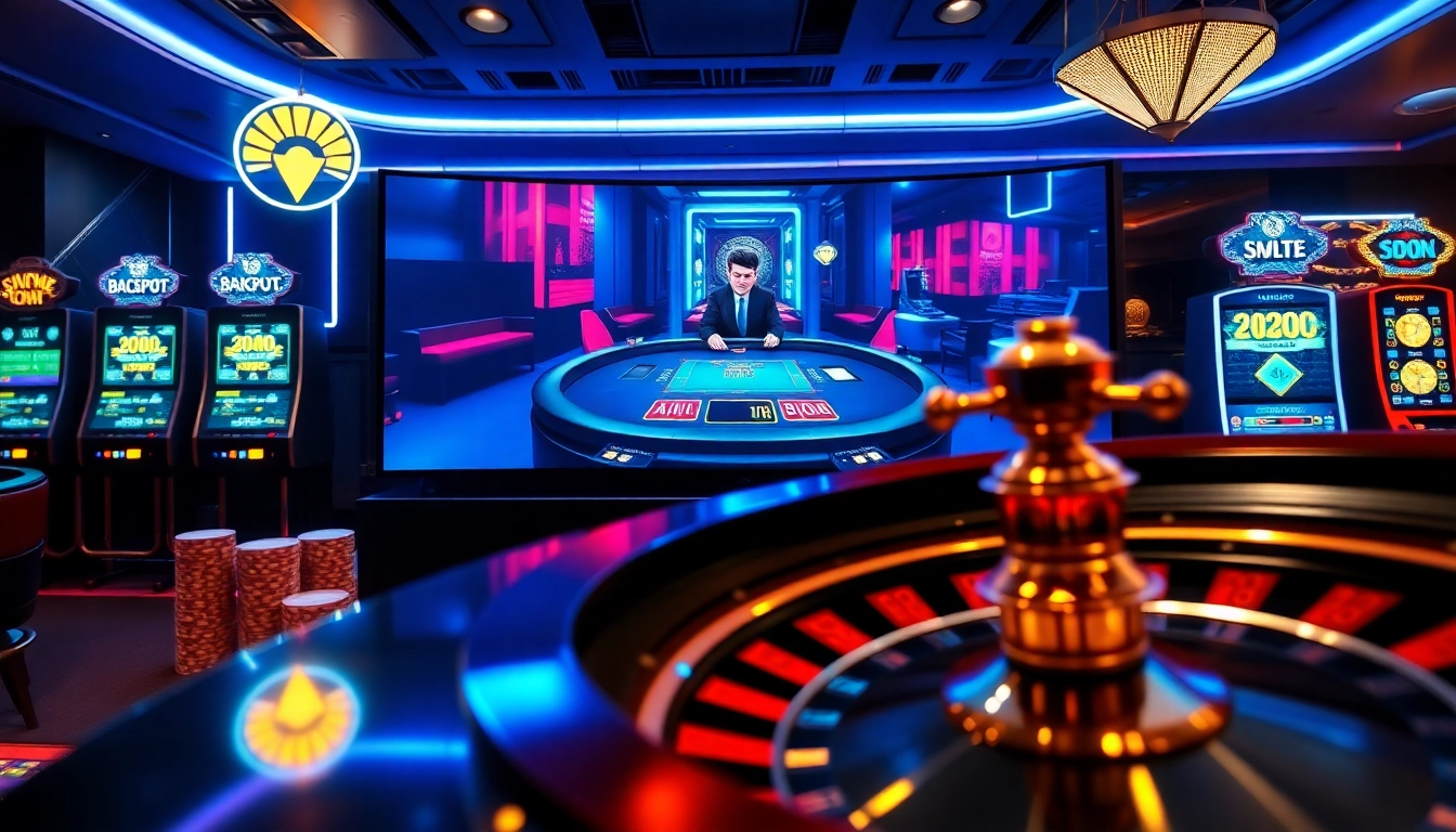 Player winning at Nhà cái uy tín live casino blackjack table with dynamic poker chips and roulette wheel