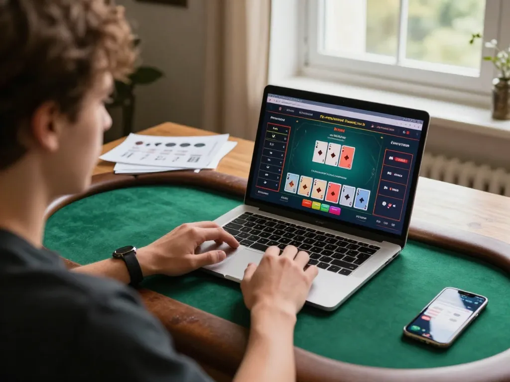 Player engaging in a live blackjack game on 32win, showcasing online casino excitement.