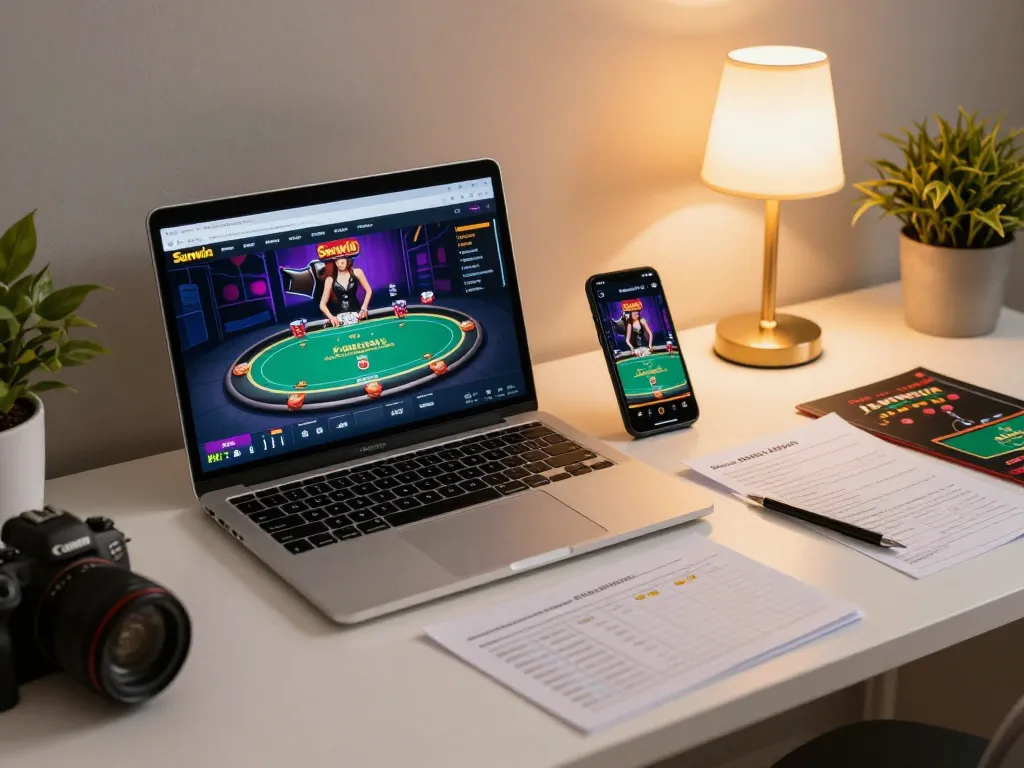 Experience thrilling gameplay at Sunwin with engaging poker action on a laptop display