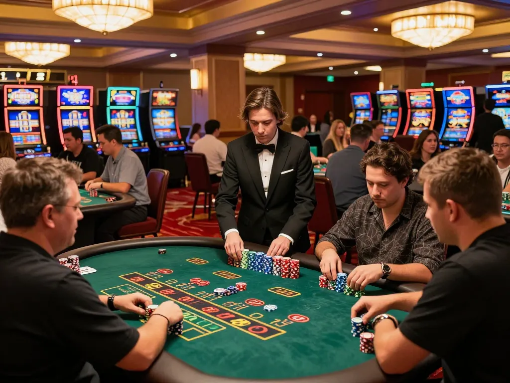 Players engaged in poker games at a dynamic casino, showcasing the excitement of amigogrillandco experiences.