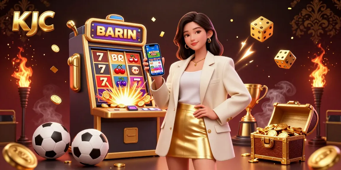 Engage with KJC through immersive sports betting app with vibrant casino elements.