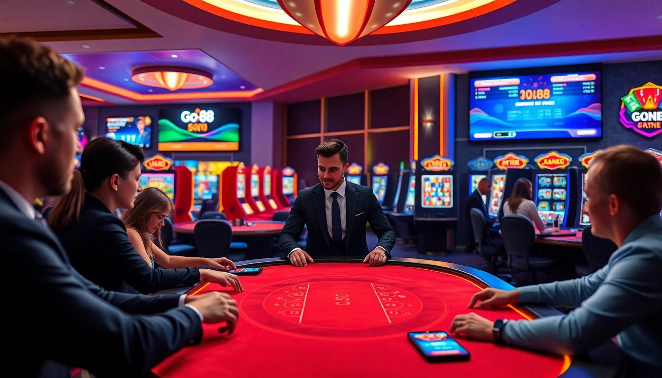 Engaging go88 online gaming experience with vibrant casino atmosphere and interactive elements.