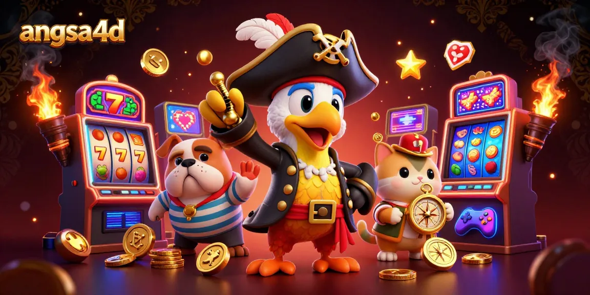 Experience angsa4d's dynamic slot machines with vibrant characters in a thrilling casino scene.