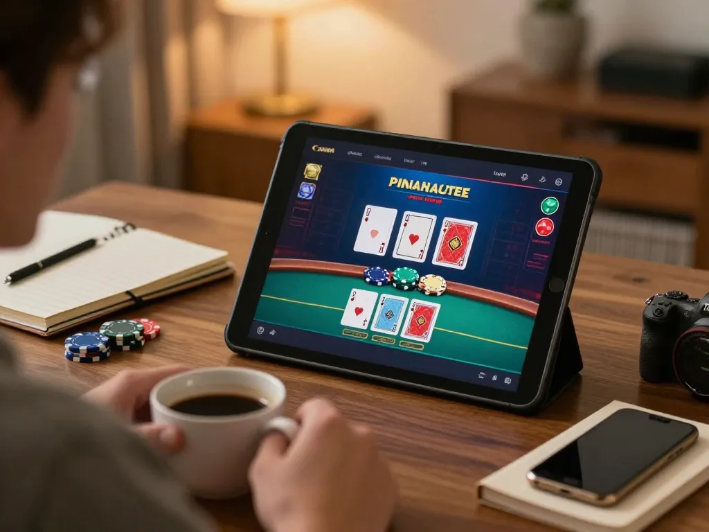 Experience live dealer blackjack online at aa88i with a cozy gaming setup and engaging atmosphere.