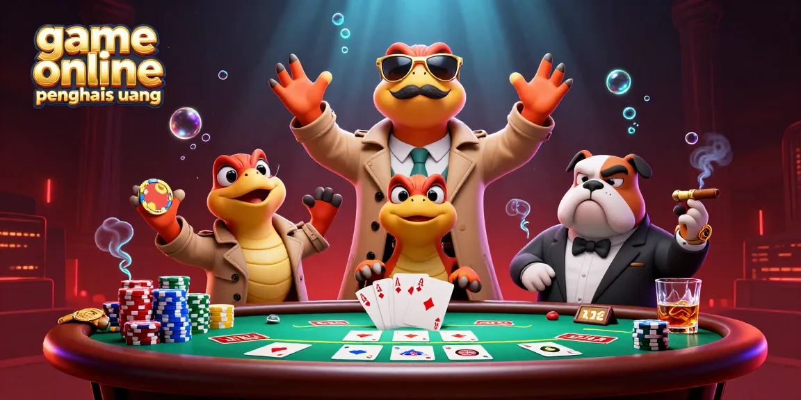 Menggandakan uang dengan game online penghasil uang, tiga raptor lucu diruang VIP kasino.