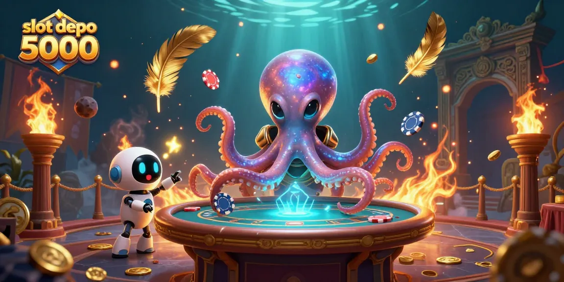Experience thrilling action with slot depo 5000 in an alien-inspired casino scene.