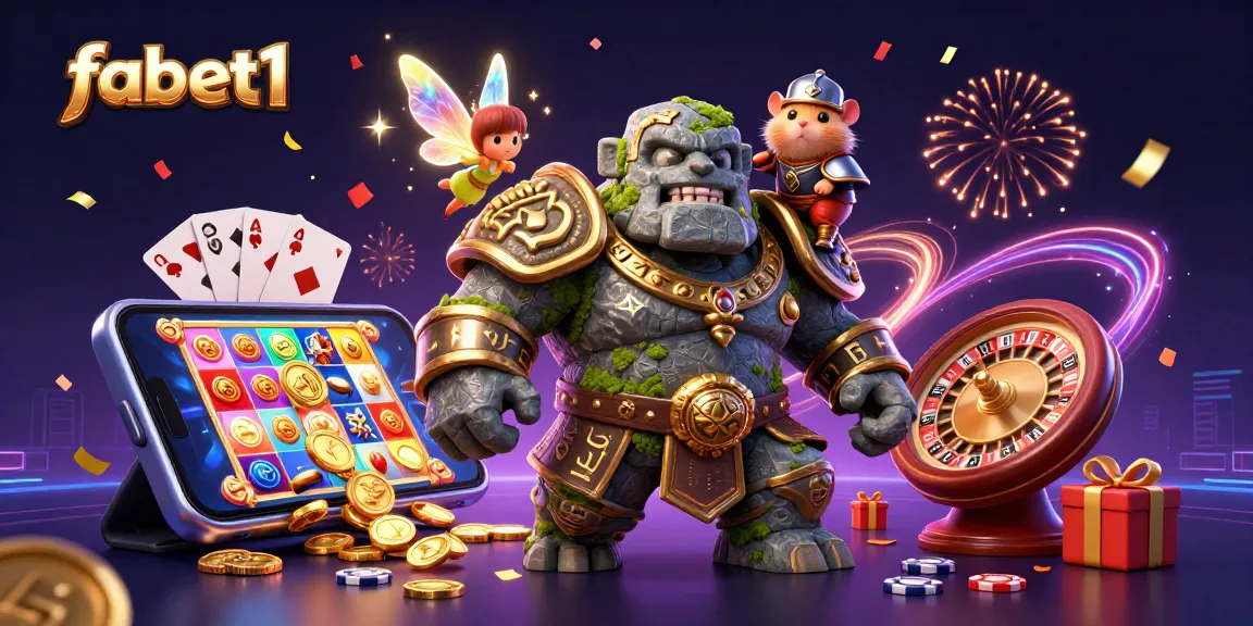 Engage with fabet1's thrilling adventure in this vibrant 3D casino fantasy scene.