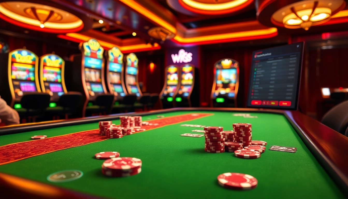 Exciting gaming experience at lego138 with vibrant casino tables and slot machines