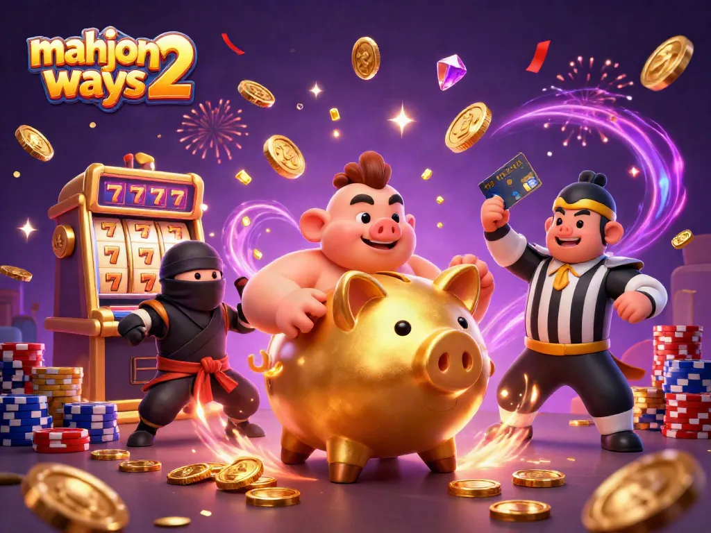 Engage with the mahjong ways 2 slot game showcased in a vibrant and dynamic casino-themed illustration.