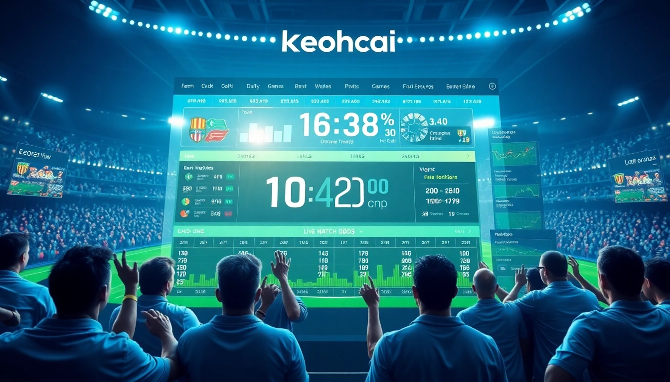 Dynamic online sports betting interface by keonhacai showcasing live odds and stats.