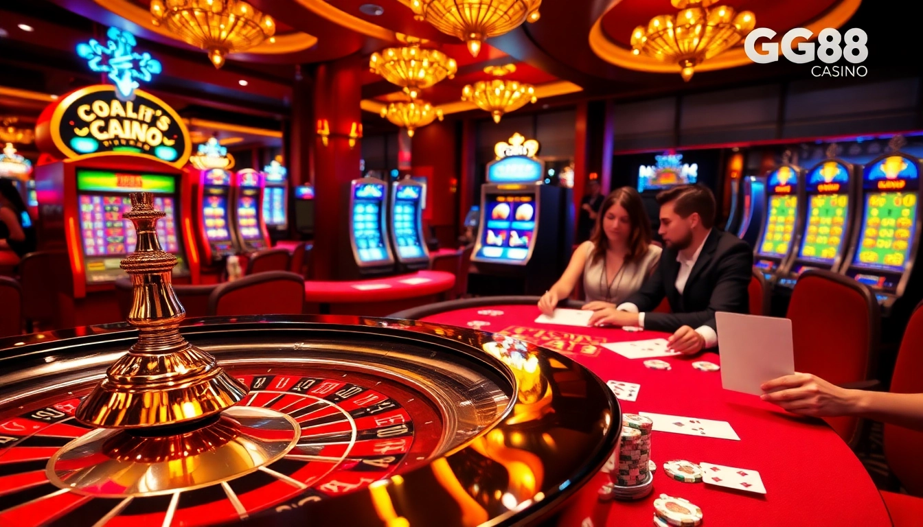 Engage with thrilling gameplay at https://gg88.biz/, experiencing high stakes in a vibrant casino setting.