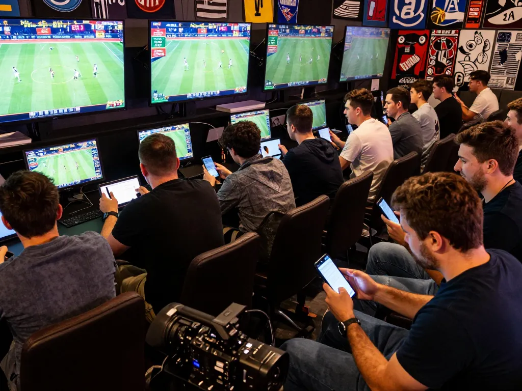 Engaging in Trực tiếp bóng đá betting actions, enthusiastic bettors analyze odds during live sports event