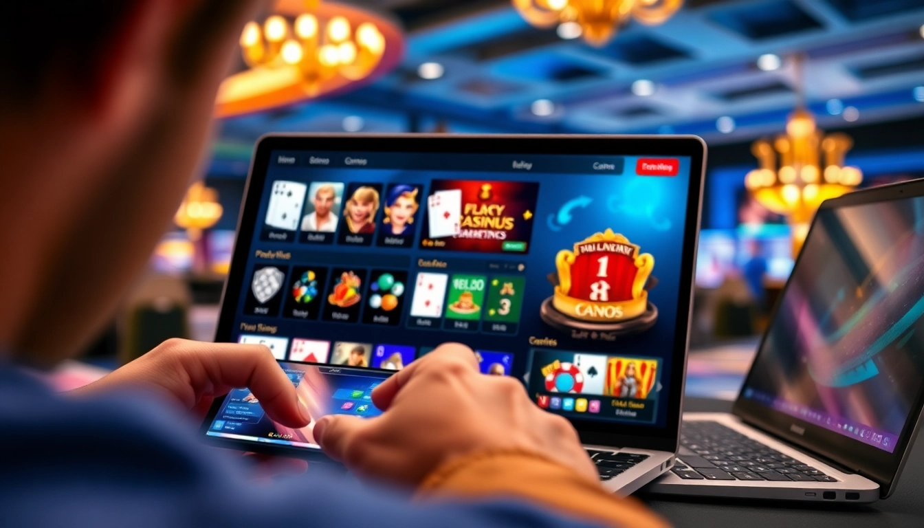 Tải game Nhatvip chính thức with engaging visuals of an advanced online gaming platform showcasing card games and live casino experiences.