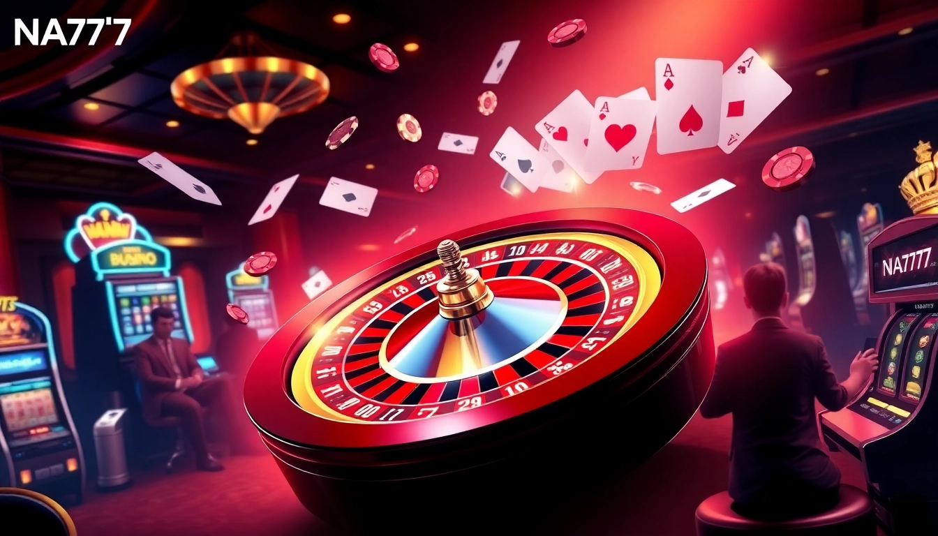 Experience thrilling gambling action with NA777, featuring vibrant casino tables and engaging gameplay.