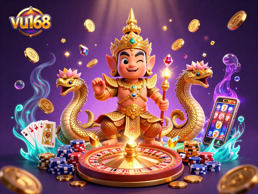 Experience exciting gameplay at vu168 with vibrant casino elements and captivating characters.