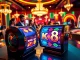 Experience the thrill of the mk8 slot machine in an exciting casino atmosphere filled with vibrant lights.