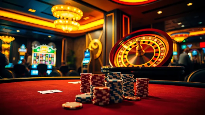 Engaging players enjoying varied games at Rikvip's vibrant casino environment.