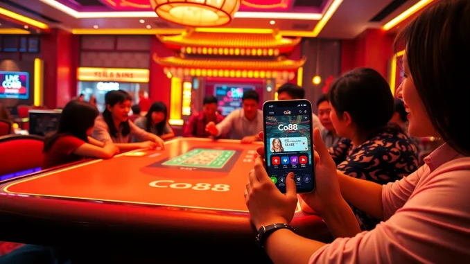Experience the vibrant live casino atmosphere at https://co88.london/ with players engaged in thrilling games.