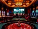 Players enjoying games at Bay789 casino, showcasing vibrant tables and slot machines.