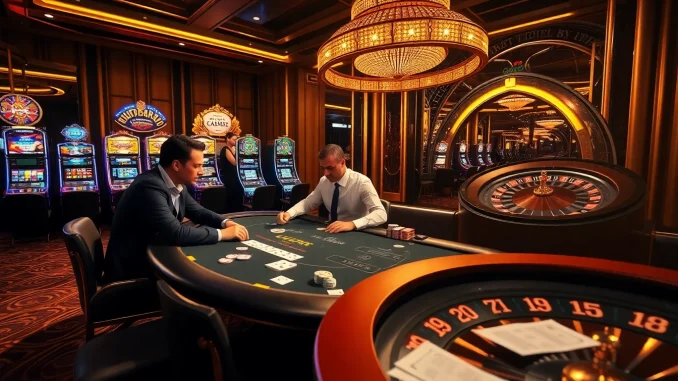 Experience the excitement at UK88's elite poker table in a vibrant casino setting.