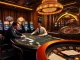 Experience the excitement at UK88's elite poker table in a vibrant casino setting.
