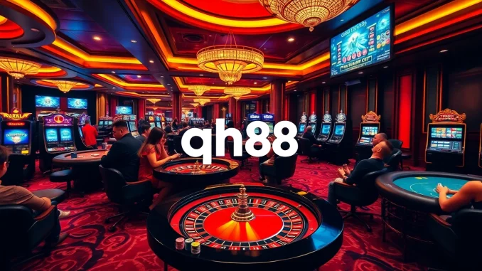 Engaged players at the qh88 casino table enjoying a thrilling gaming experience.
