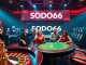SODO66 players enjoying thrilling moments at a luxurious casino featuring roulette and poker.