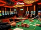 Players enjoying a lively game of poker at the luxurious 33win casino.