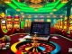 Experience the thrill of 123win with vibrant casino games, poker chips, and a roulette wheel.