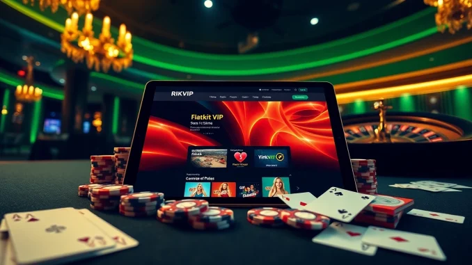 Players engaging with exciting games on RIKVIP's dynamic online interface while enjoying a vibrant casino atmosphere.