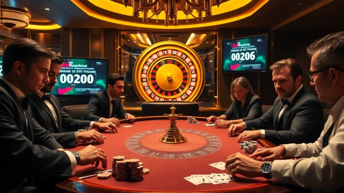 The thrilling atmosphere of a casino with a poker table, showcasing hidden wiki 2026 updates for enhanced gambling strategies.