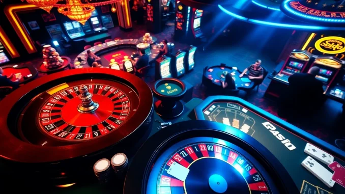 Experience the excitement at SODO Casino with vibrant gaming tables and high-stakes action.